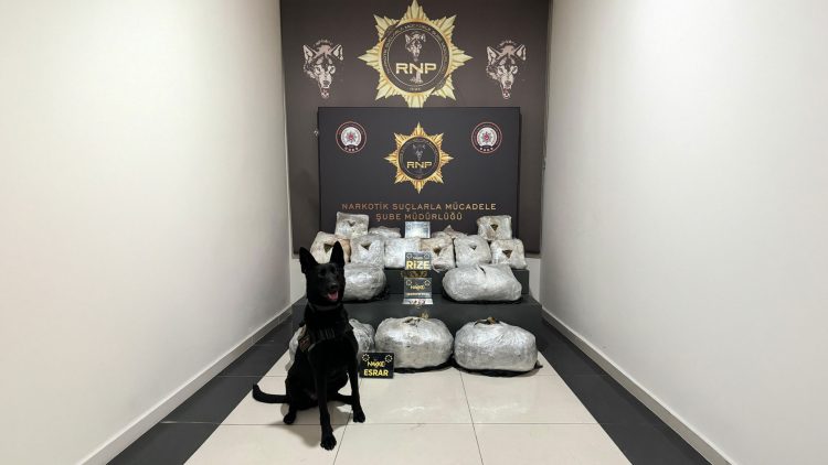 Rize’de Uyuşturucu Operasyonu: 39 Kilo Uyuşturucu Madde Ele Geçirildi