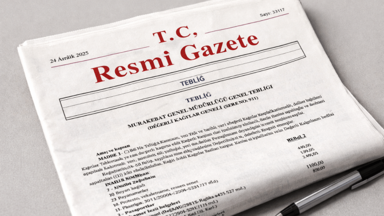 Değerli kâğıt bedellerine zam: 2026 tarifesi Resmî Gazete’de yayımlandı